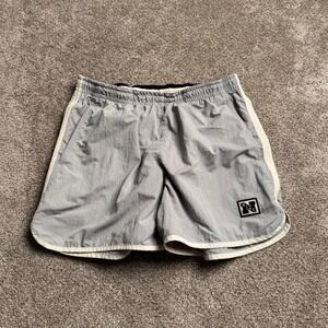 GREY NIKE DRI-FIT COLLEGIATE PATCH ATHLETIC SHORTS